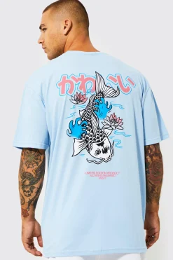 Oversized Koi Graphic T-shirt | UK^boohooMAN New