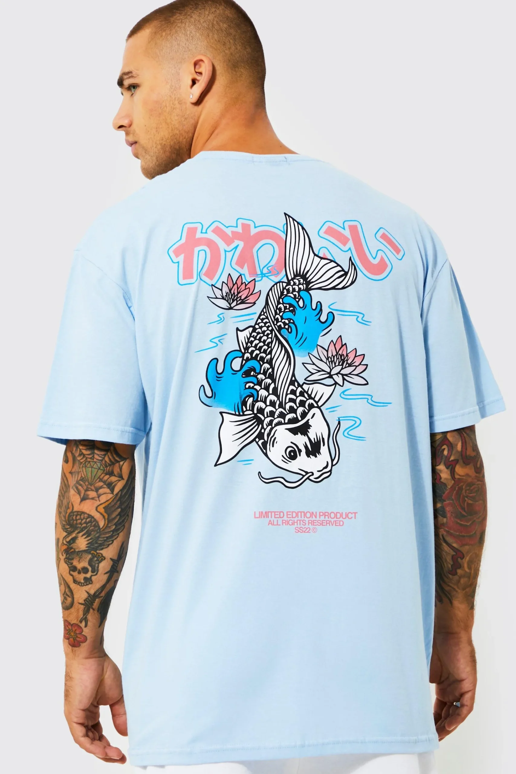 Oversized Koi Graphic T-shirt | UK^boohooMAN New
