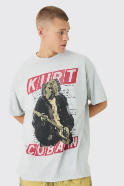 Oversized Kurt Cobain License Print T-Shirt | UK^boohooMAN Outlet