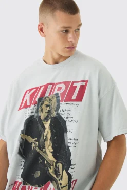 Oversized Kurt Cobain License Print T-Shirt | UK^boohooMAN Outlet