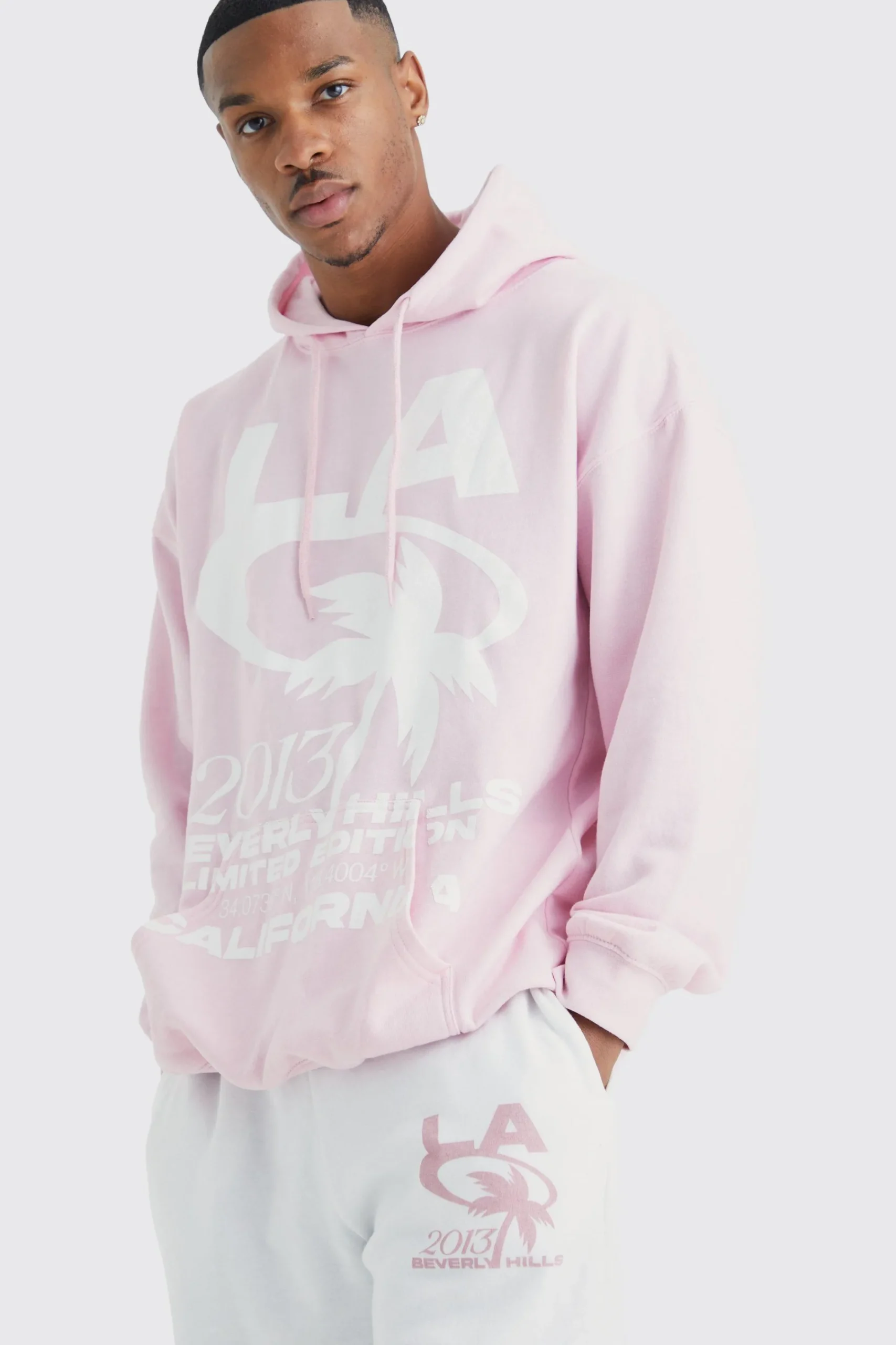 boohooMAN Oversized La Palm Print Hooded Tracksuit | UK| Tracksuits