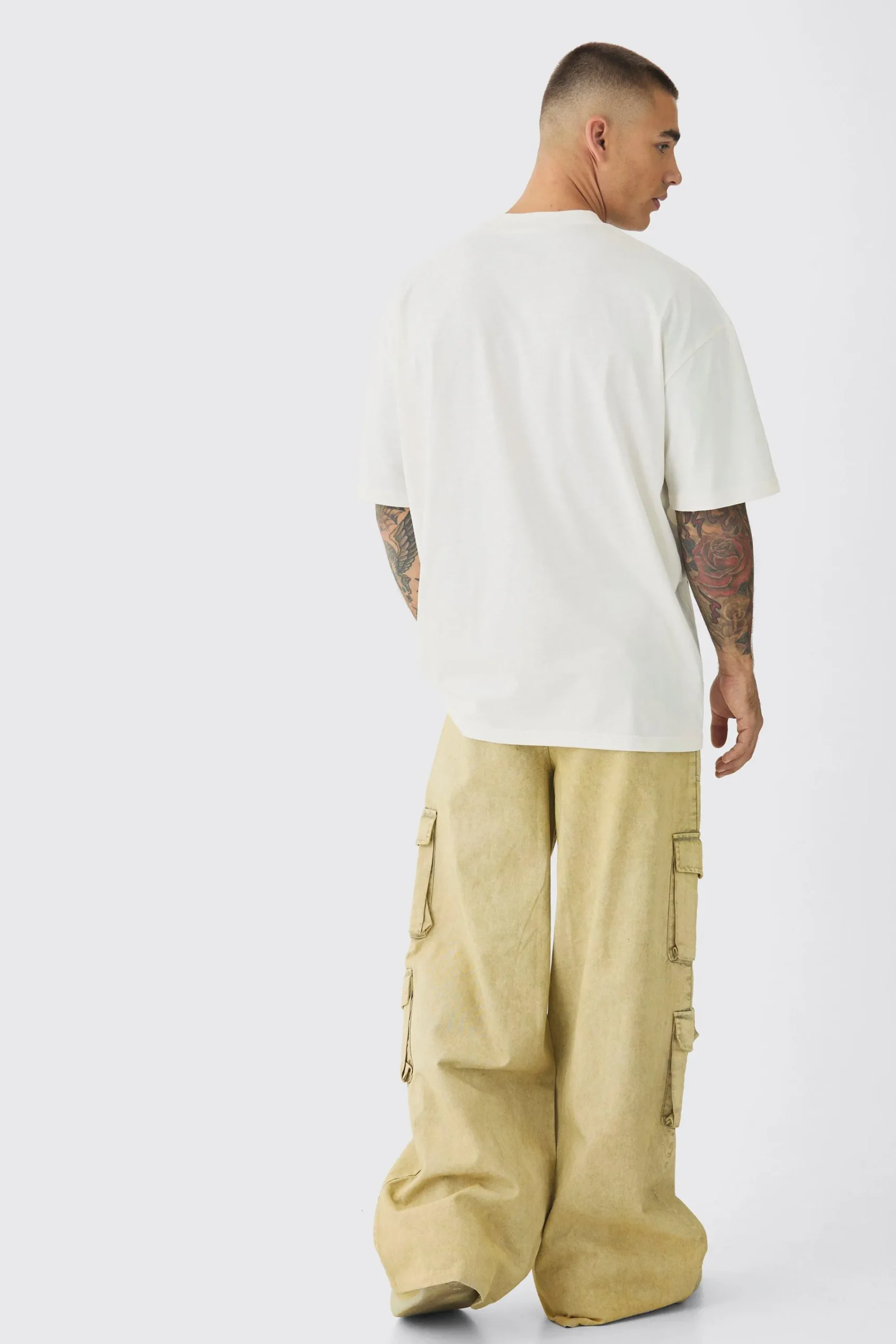 Oversized Large Scale Limited Edition Tattoo Graphic T-Shirt | UK^boohooMAN Sale