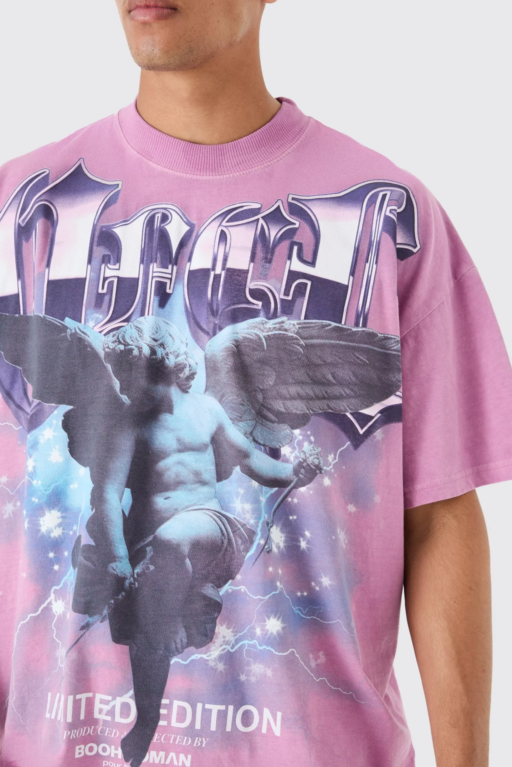 Oversized Large Scale OFCL Renaissance Print T-shirt | UK^boohooMAN Hot