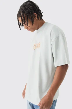 Oversized Large Scale Worldwide Tattoo Back Graphic T-Shirt | UK^boohooMAN Clearance