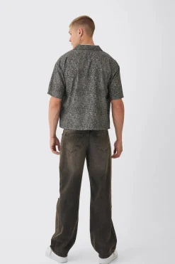 boohooMAN Oversized Leopard Print Revere Boxy Shirt | UK| Shirts