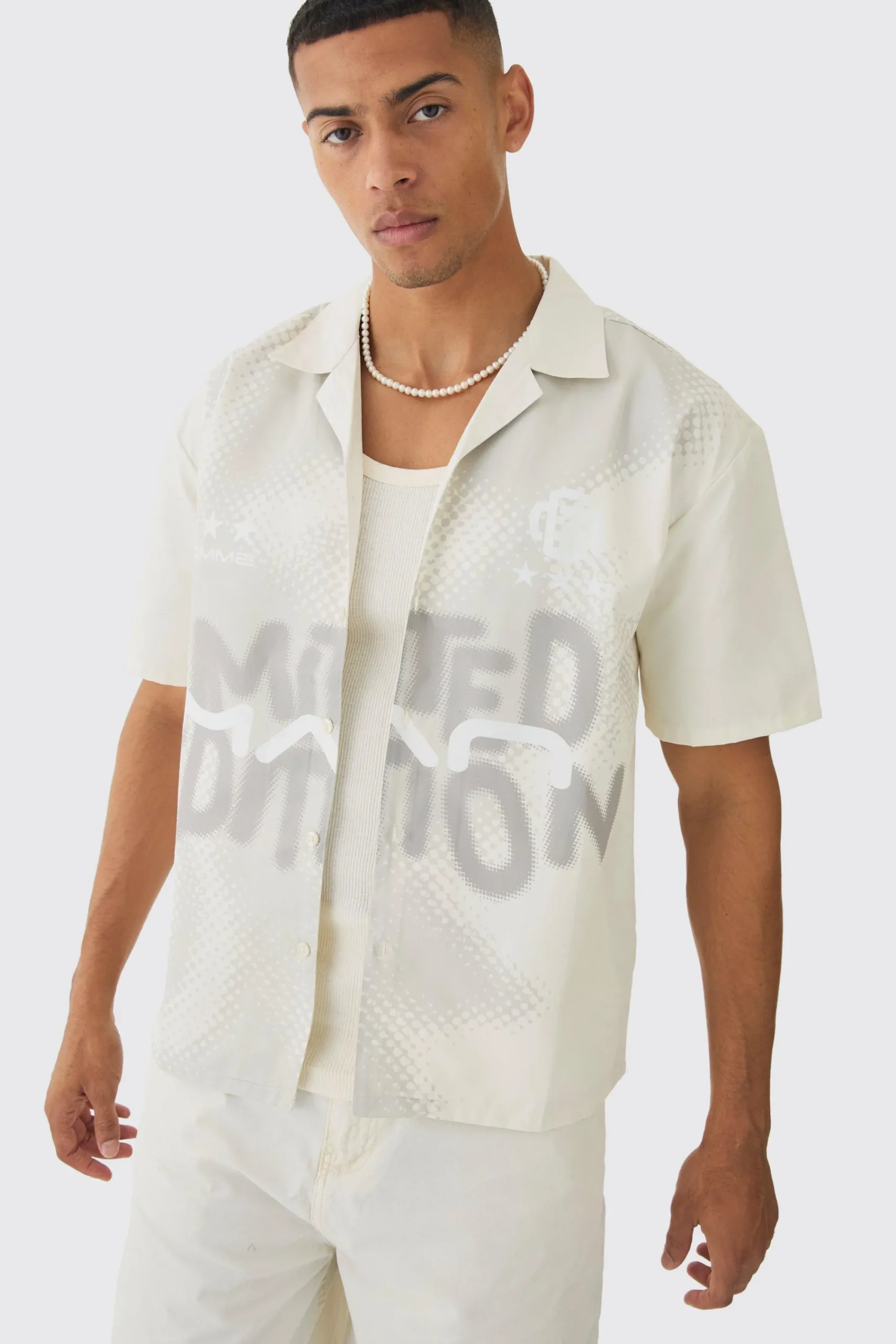 Oversized Lightweight Twill Moto Shirt | UK^boohooMAN Discount