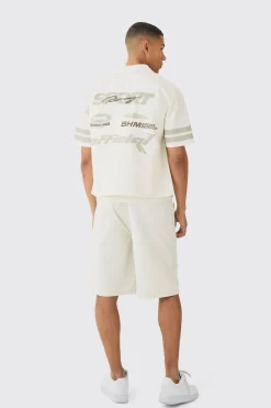 boohooMAN Oversized Lightweight Twill Moto Revere Shirt | UK| Shirts