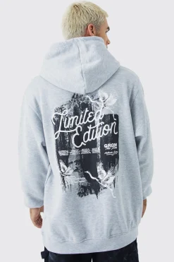 boohooMAN Oversized Limited Edition Dove Graphic Hoodie | UK| Hoodies & Sweatshirts