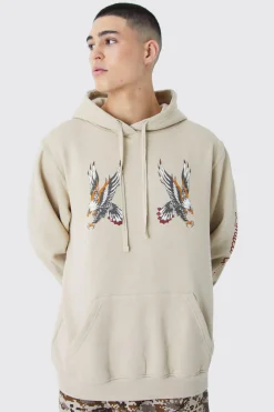 boohooMAN Oversized Limited Edition Bird Graphic Hoodie | UK| Hoodies & Sweatshirts