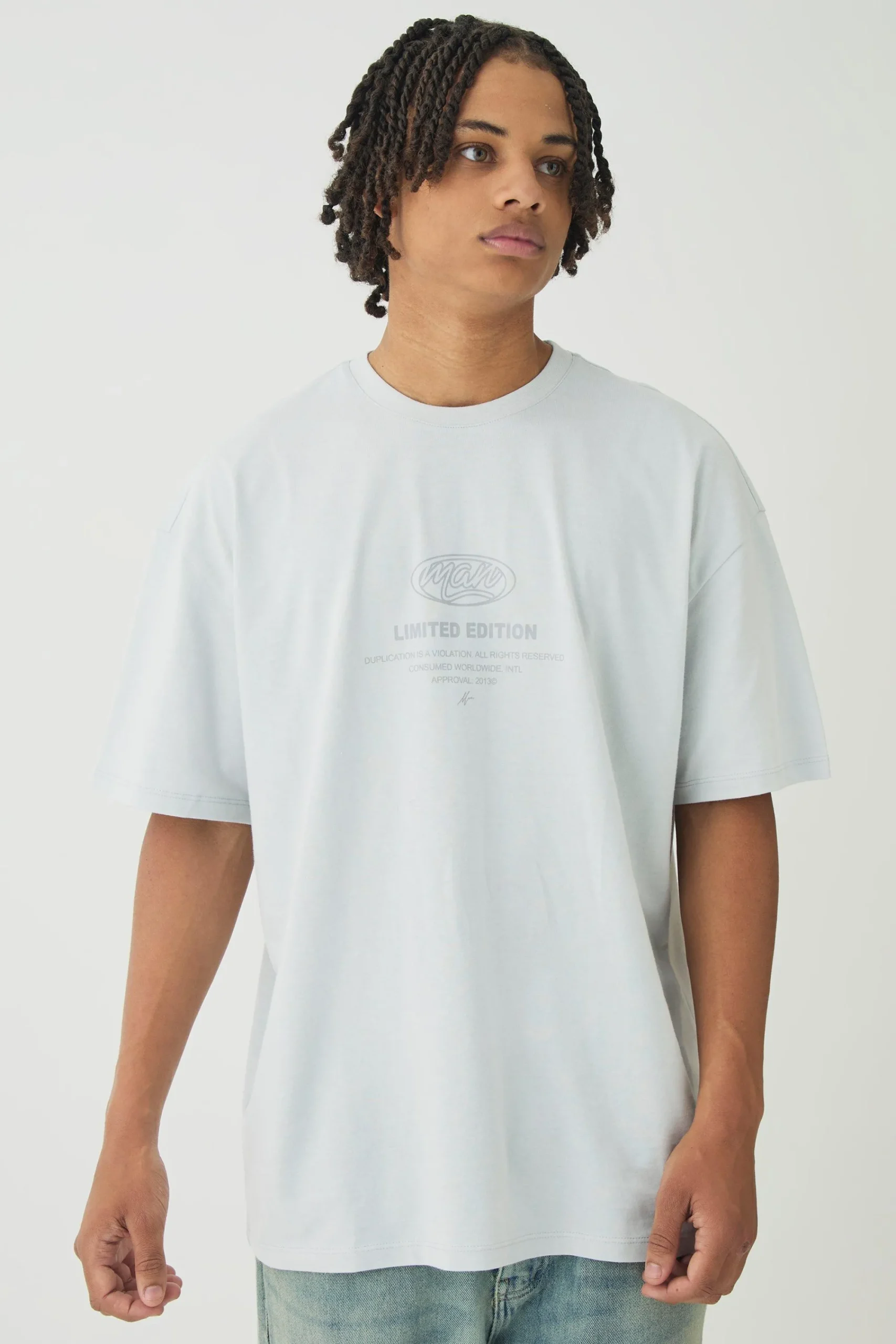 Oversized Limited Edition Print T-Shirt | UK^boohooMAN Online
