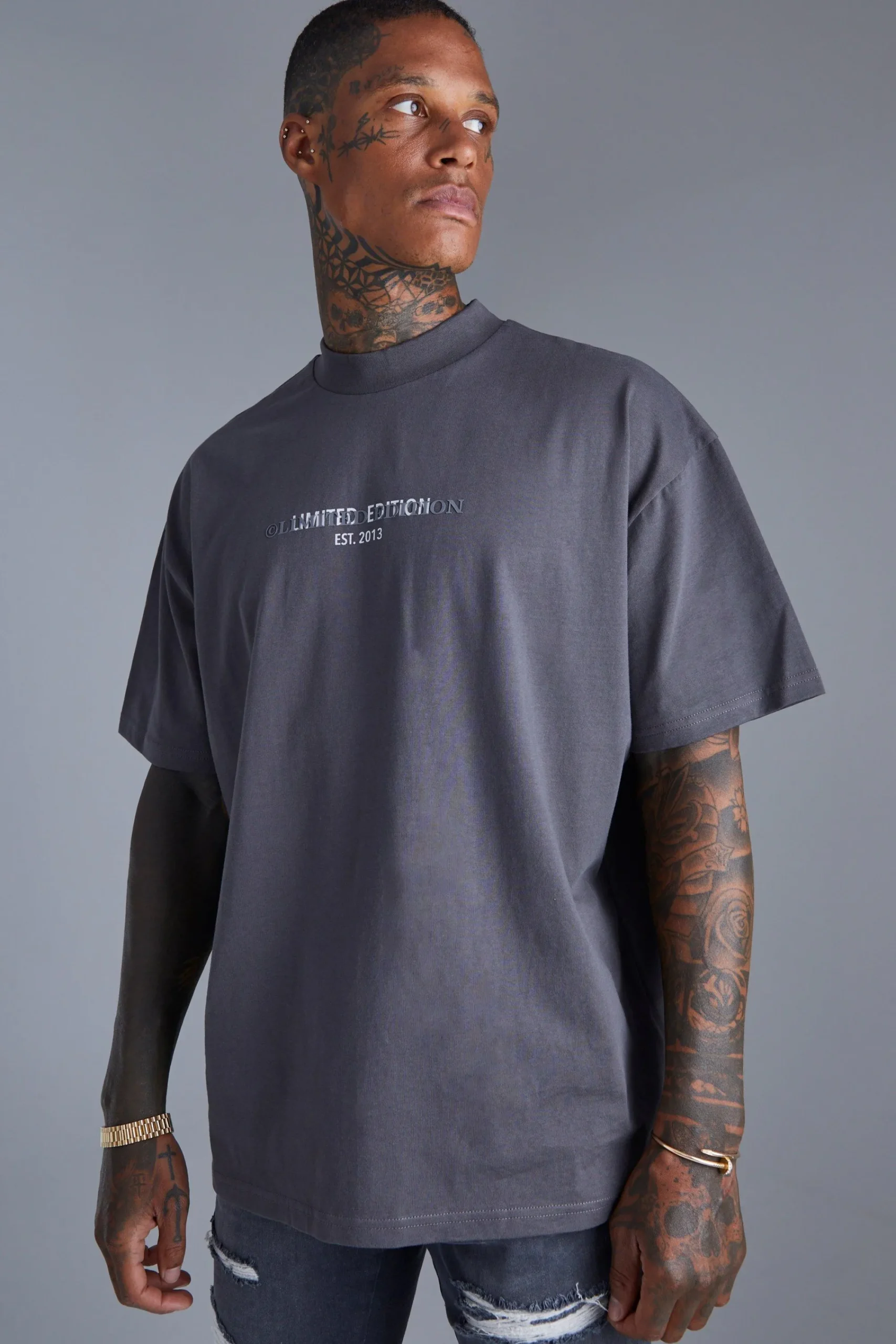 Oversized Limited Heavyweight T-shirt | UK^boohooMAN New