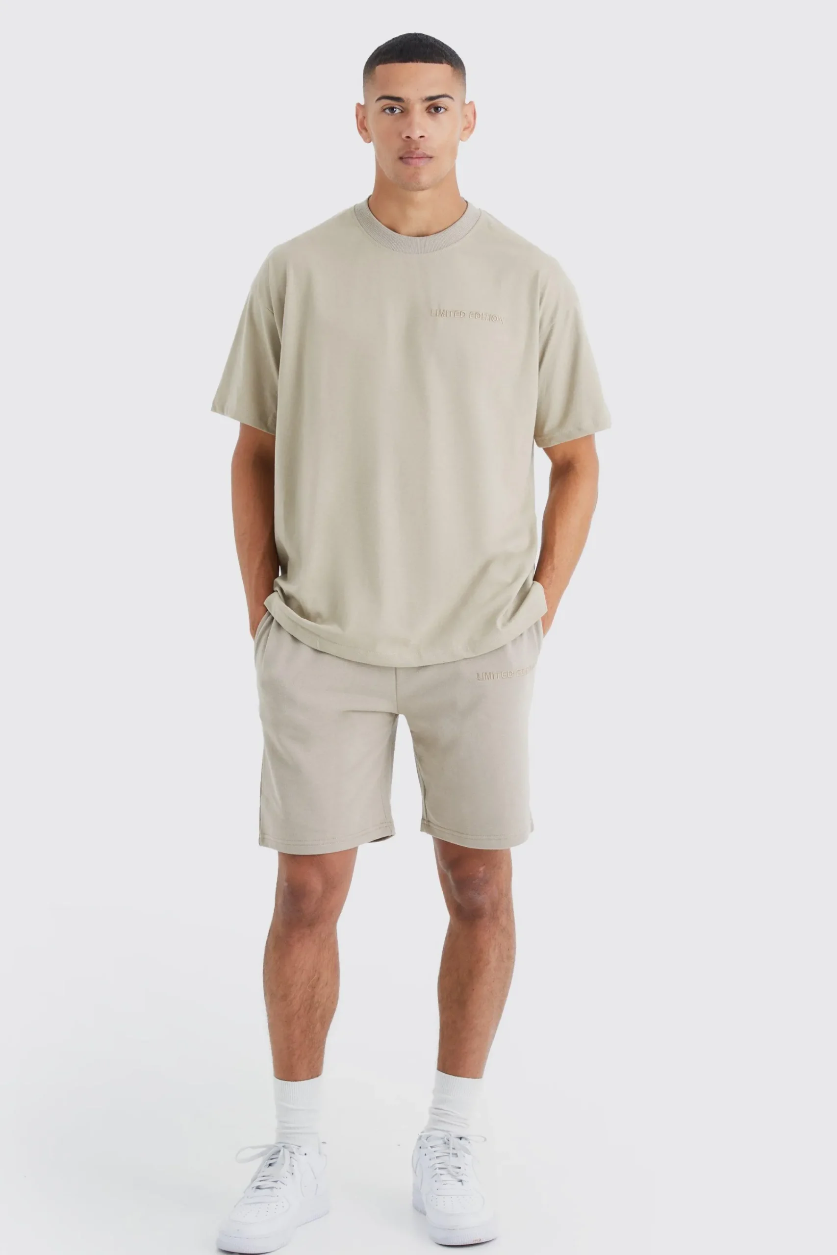 boohooMAN Oversized Limited Premium Short Set | UK| Tracksuits