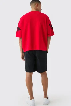 Oversized Line Drawing Knitted T-shirt | UK^boohooMAN