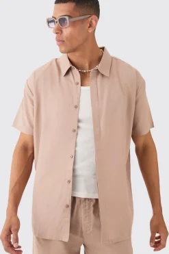 boohooMAN Oversized Linen Concealed Placket Shirt | UK| Shirts