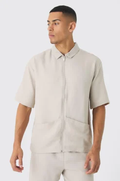 boohooMAN Oversized Linen Deep Pocket Shirt & Trouser Set | UK| Sets & Co-Ords