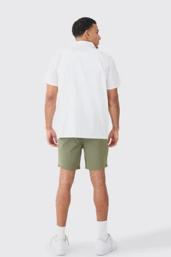 boohooMAN Oversized Linen Look Leaf Embroidered Shirt | UK| Shirts