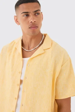 boohooMAN Oversized Linen Look Shirt & Short Set | UK| Sets & Co-Ords