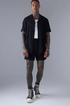 boohooMAN Oversized Linen Shirt And Relaxed Short Set | UK| Sets & Co-Ords