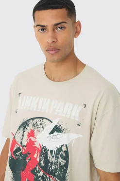 Oversized Linkin Park Band License Print T-Shirt | UK^boohooMAN Sale