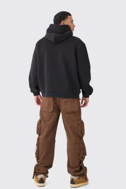 boohooMAN Oversized Long Beach Varsity Hoodie | UK| Hoodies & Sweatshirts