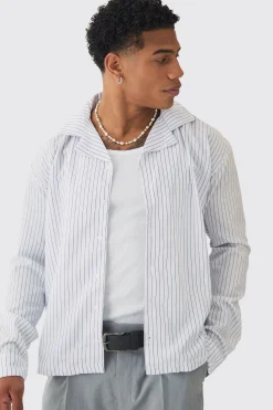 boohooMAN Oversized Long Sleeve Stripe Shirt | UK| Shirts