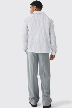 boohooMAN Oversized Long Sleeve Stripe Shirt | UK| Shirts