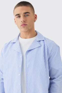 boohooMAN Oversized Long Sleeve Stripe Shirt | UK| Shirts