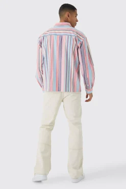 boohooMAN Oversized Long Sleeve Stripe Shirt | UK| Shirts