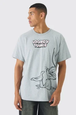 Oversized Looney Tunes Wash License Print T-shirt | UK^boohooMAN Hot