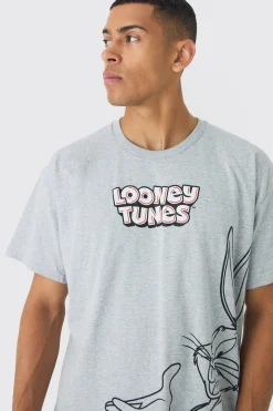 Oversized Looney Tunes Wash License Print T-shirt | UK^boohooMAN Hot