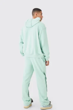 boohooMAN Oversized Loopback Raw Hem Panel Hoodie | UK| Hoodies & Sweatshirts