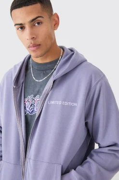 boohooMAN Oversized Loopback Zip Through Hoodie | UK| Hoodies & Sweatshirts