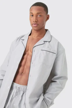 boohooMAN Oversized Lounge Shirt & Bottom Set | UK| Loungewear