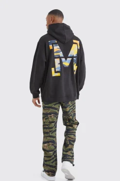 boohooMAN Oversized M Camo Graphic Hoodie | UK| Hoodies & Sweatshirts