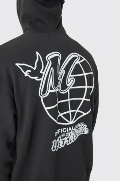boohooMAN Oversized M Graphic Hoodie | UK| Hoodies & Sweatshirts