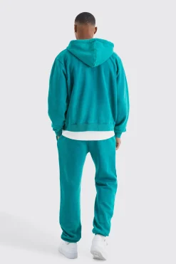 boohooMAN Oversized Man Boxy Zip Through Washed Hoodie | UK| Hoodies & Sweatshirts