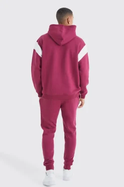 boohooMAN Oversized Man Colour Block Hooded Tracksuit | UK| Tracksuits