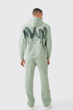 boohooMAN Oversized Man Drip Multi Pocket Hooded Tracksuit | UK| Tracksuits