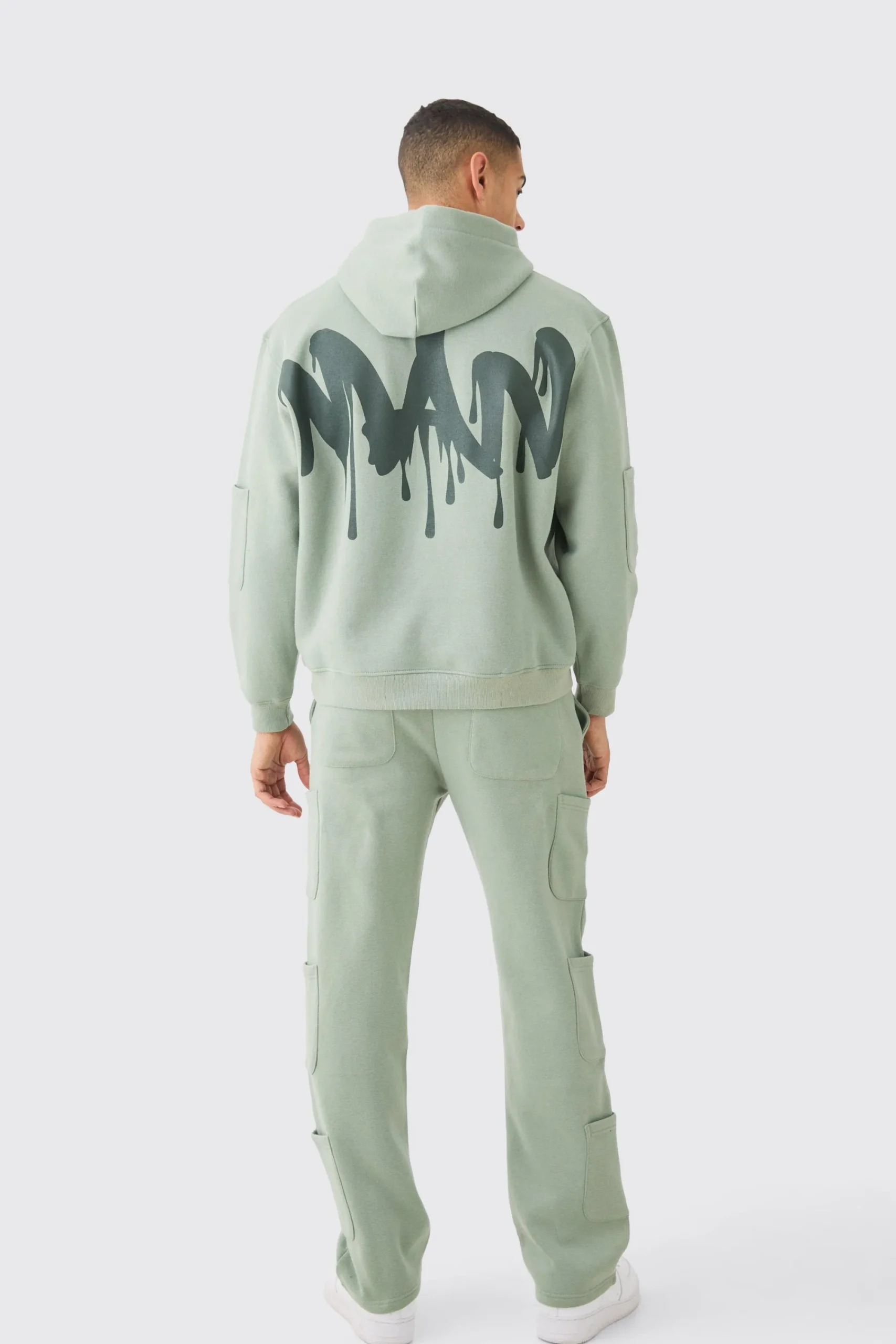 boohooMAN Oversized Man Drip Multi Pocket Hooded Tracksuit | UK| Tracksuits