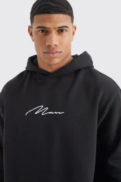 boohooMAN Oversized Man Signature Over The Head Hoodie | UK| Hoodies & Sweatshirts