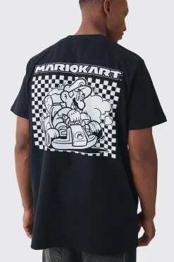 Oversized Mario Kart Racing License T-shirt | UK^boohooMAN