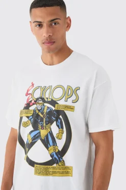 Oversized Marvel Cyclops X-Men License T-shirt | UK^boohooMAN Hot