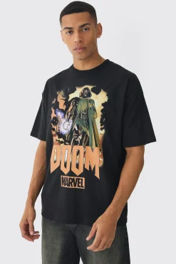 Oversized Marvel Dr Doom License Print T-Shirt | UK^boohooMAN Outlet