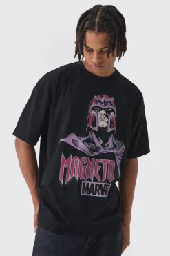 Oversized Marvel Magneto License Print T-Shirt | UK^boohooMAN Online