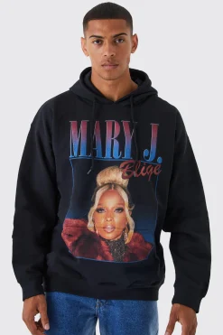 boohooMAN Oversized Mary J Blige License Hoodie | UK| Hoodies & Sweatshirts