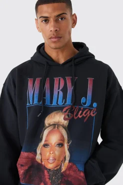 boohooMAN Oversized Mary J Blige License Hoodie | UK| Hoodies & Sweatshirts