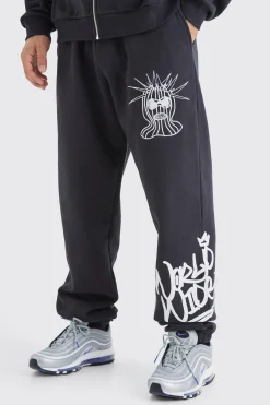 boohooMAN Oversized Mask Character Jogger | UK| Trousers|Joggers