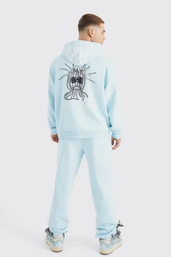 boohooMAN Oversized Masked Character Zip Up Hoodie & Oversized Jogger | UK| Hoodies & Sweatshirts