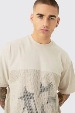 Oversized Mesh 13 T-shirt | UK^boohooMAN New