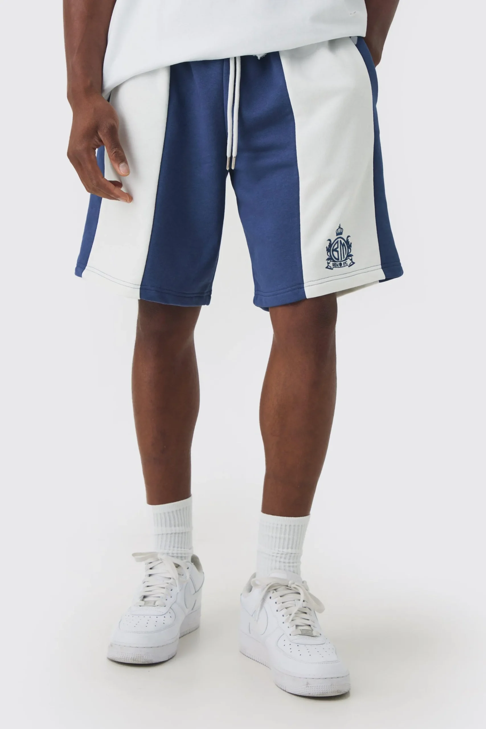 boohooMAN Oversized Mid Length Panelled Jersey Shorts | UK| Shorts